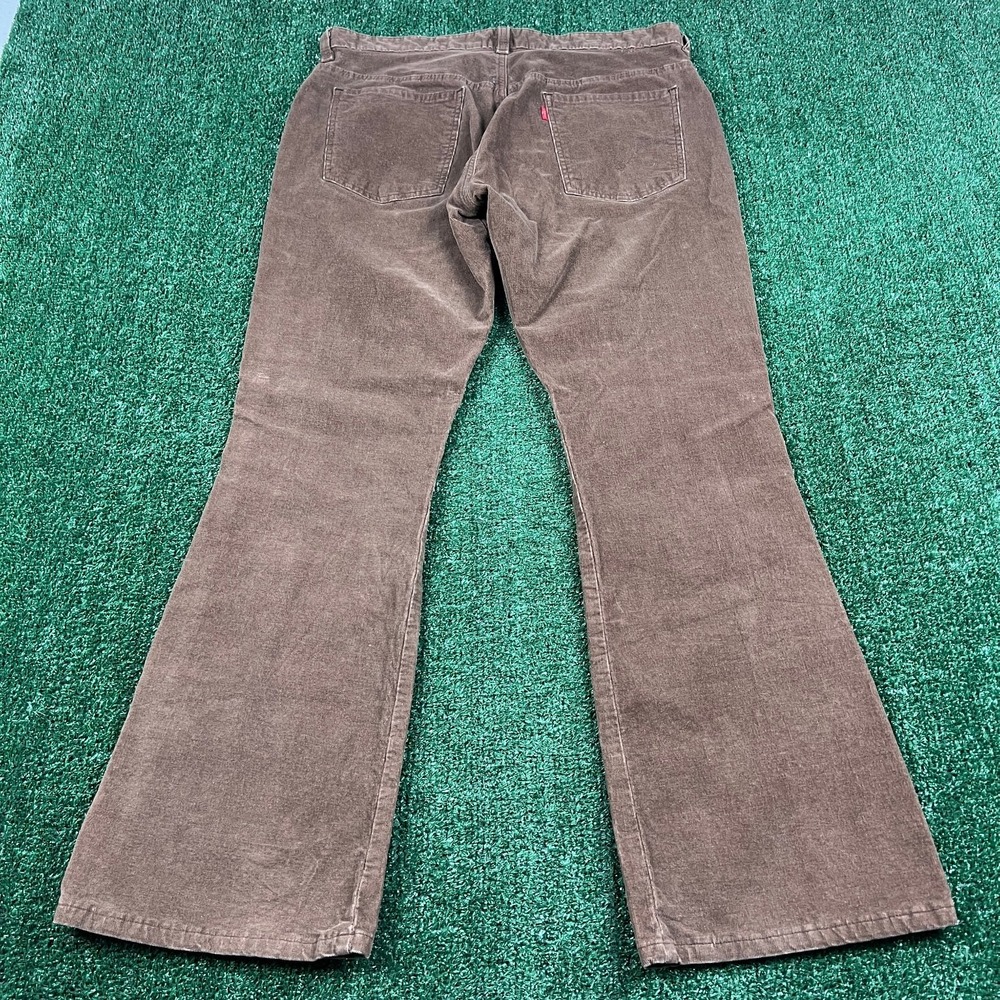 Levi's 515 Pants Women's 34x30" Brown Corduroy Nouveau‎ Bootcut Flare High Y2K - Picture 6 of 10